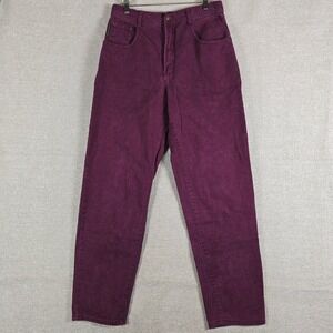 Vtg 90s Structure Colored Jeans Mens 32x31 Plum Purple Burgundy Cotton Tapered
